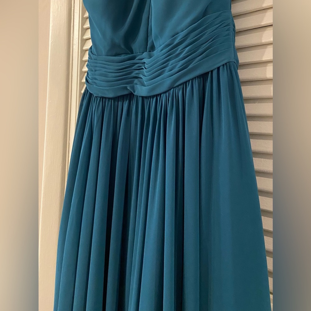 Azazie Teal Evening Gown - Picture 10 of 13